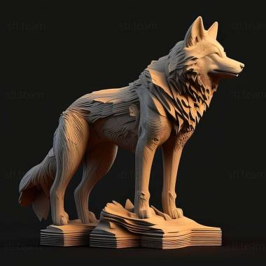 3D model wolf (STL)